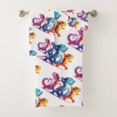 サラマンダカラフルーはサラマンダースライドを行う バスタオルセット (インサイチュ)