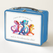 サラマンダカラフルーはサラマンダースライドを行う メタルランチボックス (正面)