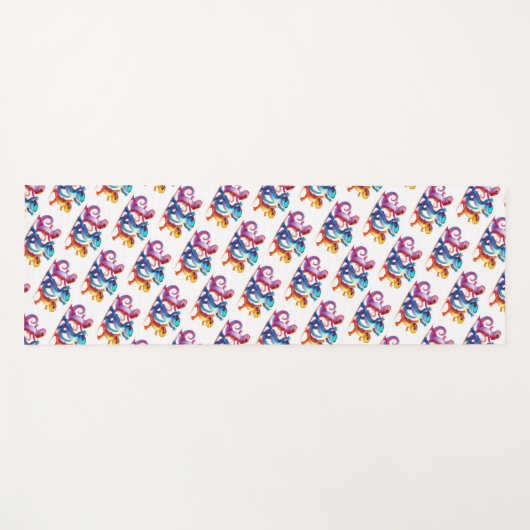 サラマンダカラフルーはサラマンダースライドを行う ヨガマット (正面(横))