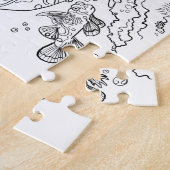 サラマンダリン海ドラゴンラインアートカラオナミ ジグソーパズル (側面)