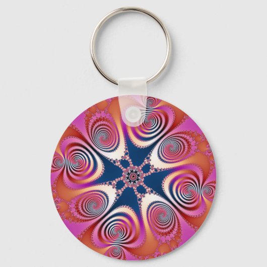 サラマンダー – フラクタルアート キーホルダー (正面)