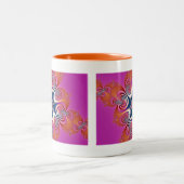 サラマンダー – フラクタルアート ツートーンマグカップ (中央)