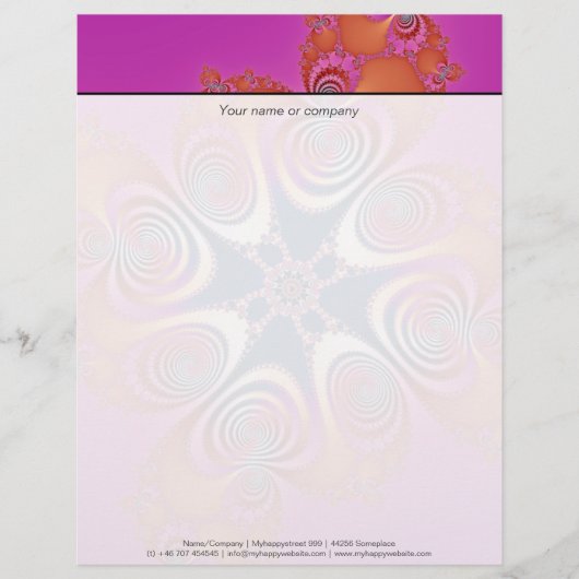 サラマンダー – フラクタルアート レターヘッド (正面)