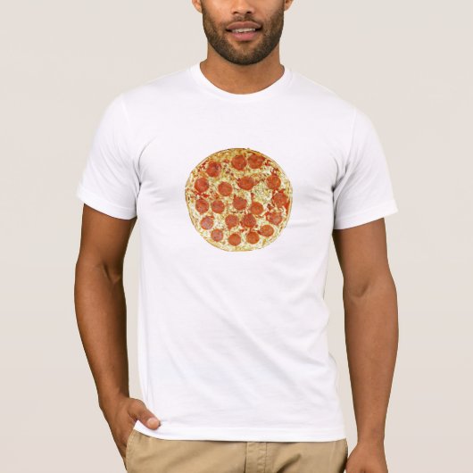 サラミが付いているピザ Tシャツ (正面)