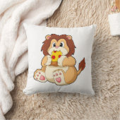 サラミのピースとライオンPizza.PNG クッション (ブランケット)