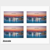 サランダ、アルバニア 長方形シール (シート)