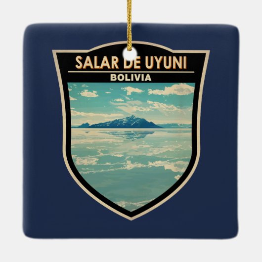サラードウイユニボリビア旅行アートバッジ セラミックオーナメント (裏面)