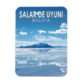 サラールドゥウイユニボリビア旅行アートヴィンテージ マグネット (縦)