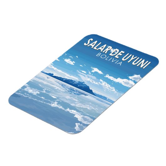 サラールドゥウイユニボリビア旅行アートヴィンテージ マグネット (左側)