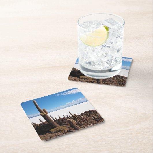 サラール族de Uyuniのコースターの巨大なサボテン スクエアペーパーコースター (インサイチュ)