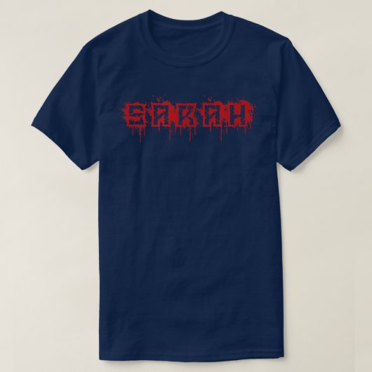 サラ名ハロウィーンの衣装パーソナライズされた Tシャツ (デザイン正面)