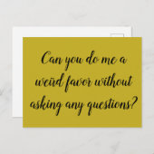 サラ引用文オリーブブラックお願い風変わりだ ポストカード (正面/裏面)