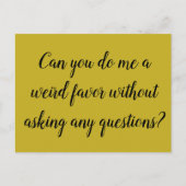 サラ引用文オリーブブラックお願い風変わりだ ポストカード (正面)