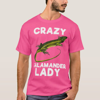 サラ熱狂するマンダーレディおもしろい爬虫類の恋人 Tシャツ
