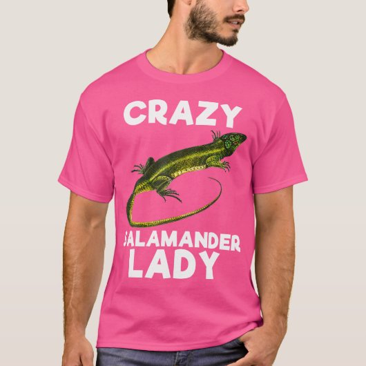 サラ熱狂するマンダーレディおもしろい爬虫類の恋人 Tシャツ (正面)