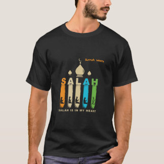 サラ祈りの言葉イスラム長袖Tシャツ Tシャツ
