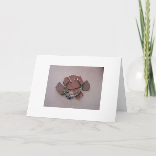 サラ静止した2著ビーズ ノートカード (正面)