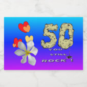 サラ50周年記念ハートきらめくワインラベル スパークリングワインラベル (シングルラベル)