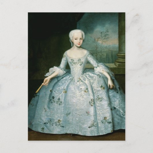 サラ・エレノア・フェルマーのポートレート1749-50 ポストカード (正面)