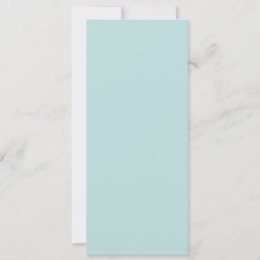 サラ・ジェーンがサービスの青と白の順序 招待状 (裏面)