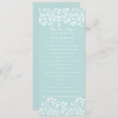 サラ・ジェーンがサービスの青と白の順序 招待状 (正面/裏面)