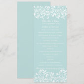 サラ・ジェーン ライトブルー&ホワイト オーダー・オブ・サービス 招待状 (正面/裏面)