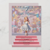 サラ・セブン誕生日 招待状 (正面/裏面)