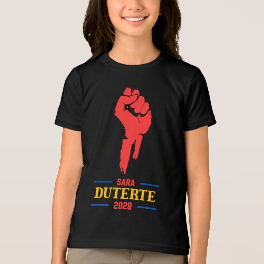 サラ・デュテルテ大統領2028シャツ抗議 トライブレンドTシャツ (正面)