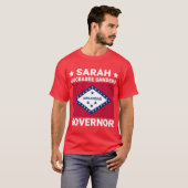 サラ・ハカビー・サンダース アーカンソー州知事 フラッグ Tシャツ (正面フル)