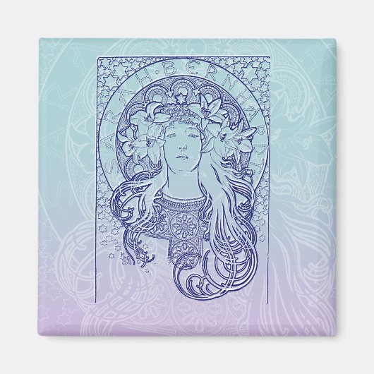 サラ・バーンハードバイミュシャ マグネット (正面)