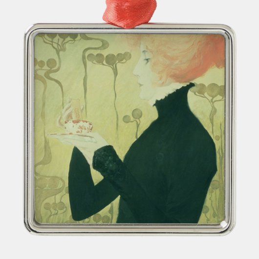 サラ・ベルナールのポートレート メタルオーナメント (正面)