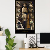 サラ・ベルナール葉書モザイク・ポスター ポスター (ホームオフィス)