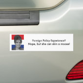 サラ・ペイリン氏の外交政策の経験か。 バンパーステッカー (車上)