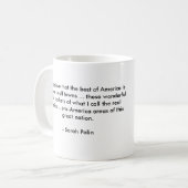 サラ・ペイリン氏の実質アメリカのマグ コーヒーマグカップ (正面左)