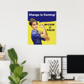 サラ・ペイリン氏- Rosie Riveter - Change Is 来's! ポスター (ホームオフィス)