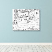 サラ・モトラネーズによるベータ・ドローイング キャンバスプリント (インサイチュ (ウッドフロア))