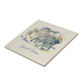 サラ・ローズによる時を超えるスピリットホースの絵画 タイル (側面)