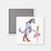 サラ&恐竜の磁石 マグネット (正面/裏面)