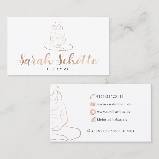 サラSchotteの名刺 名刺 (正面/裏面)