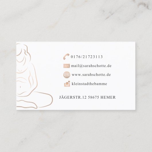 サラSchotteの名刺 名刺 (裏面)