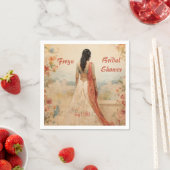 サリの美女パーソナライズされた スタンダードカクテルナプキン (インサイチュ)