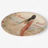 サリの美女パーソナライズされた ペーパープレート (アングル)