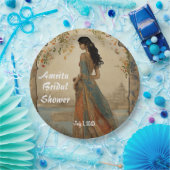 サリの美女パーソナライズされた ペーパープレート (パーティー)