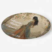 サリの美女パーソナライズされた ペーパープレート (アングル)