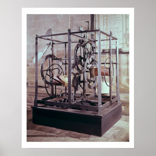 サリスベリーカの塔のために作られた大聖堂時計 ポスター (正面)