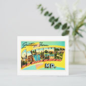 サリスベリーメリーランドMD古いヴィンテージ旅行はがき –  ポストカード (スタンド正面)