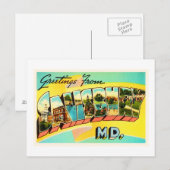 サリスベリーメリーランドMD古いヴィンテージ旅行はがき –  ポストカード (正面/裏面)