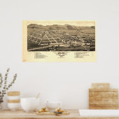 サリダコロラド1882パノラママップ ポスター (キッチン)