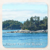 サリッシュ島 スクエアペーパーコースター (正面)