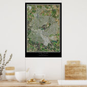 サリナス・カリフォルニア衛星ポスターマップ ポスター (キッチン)